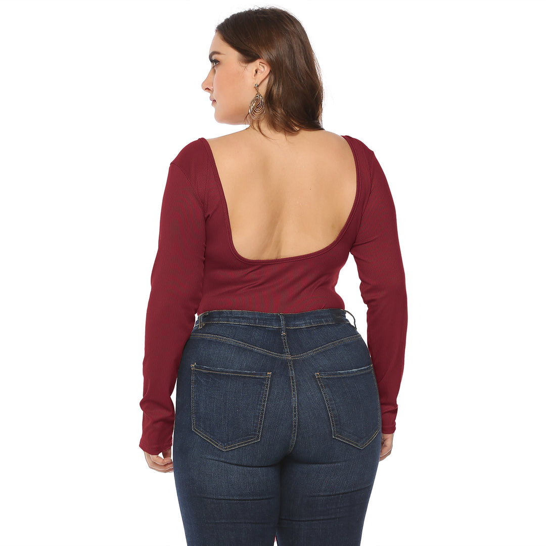 Damen Einteiler mit langen Ärmeln und Knopfdetails R&B