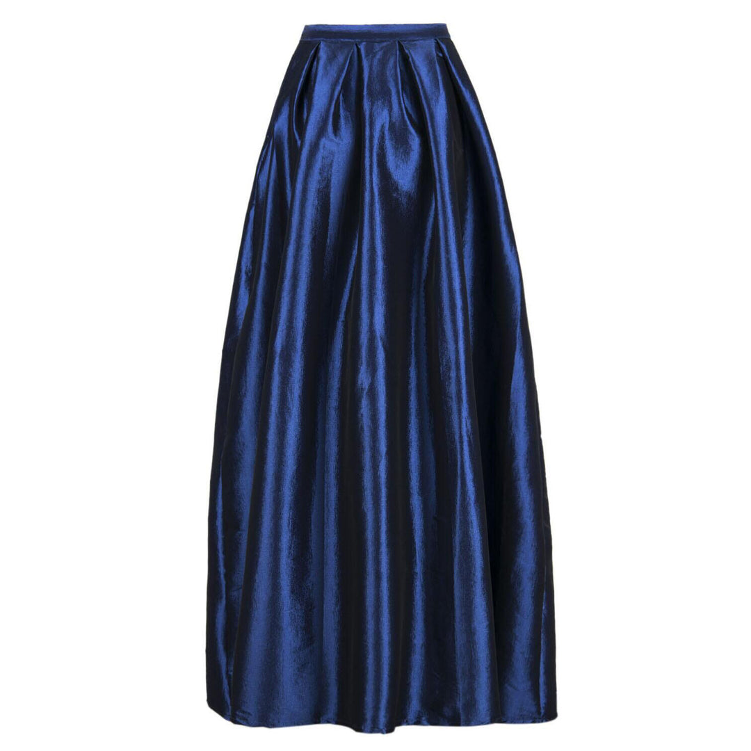 Damen Maxirock aus schimmerndem Satin mit weitem Schnitt R&B