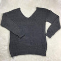 Damen V-Ausschnitt Strickpullover mit lockerer Passform