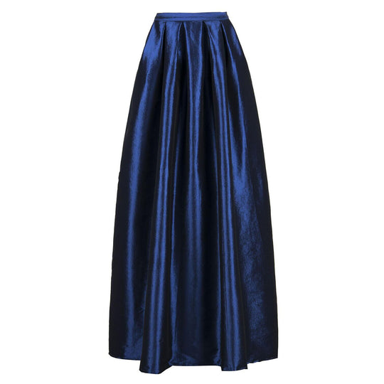 Damen Maxirock aus schimmerndem Satin mit weitem Schnitt R&B