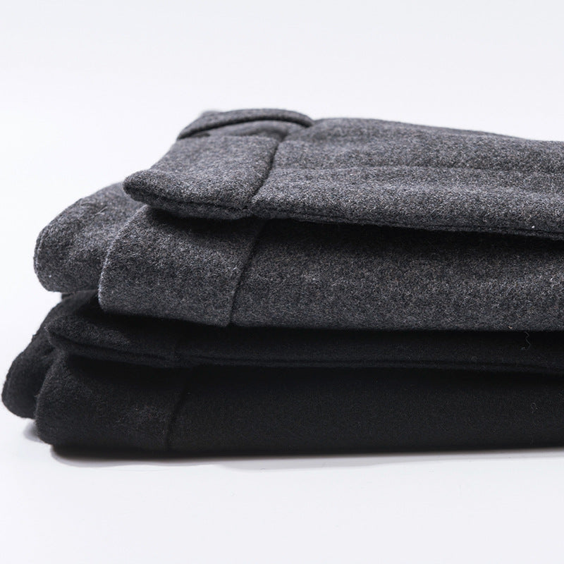Damen Woll Stoffhose schmal geschnitten mit edlem Design