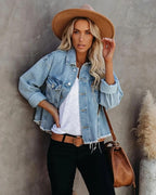 R&B | Vielseitiger Gewaschener Denim Mantel