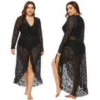Damen eleganter Spitzen-Strandüberwurf R&B