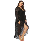 Damen eleganter Spitzen-Strandüberwurf R&B