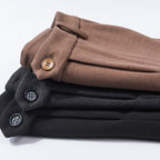 Damen elegante Bundfalten Stoffhose