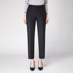 Damen Woll Stoffhose schmal geschnitten mit edlem Design