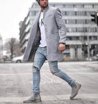 Herren edler wool-blazer mit schmalem Schnitt und stilvollen Details
