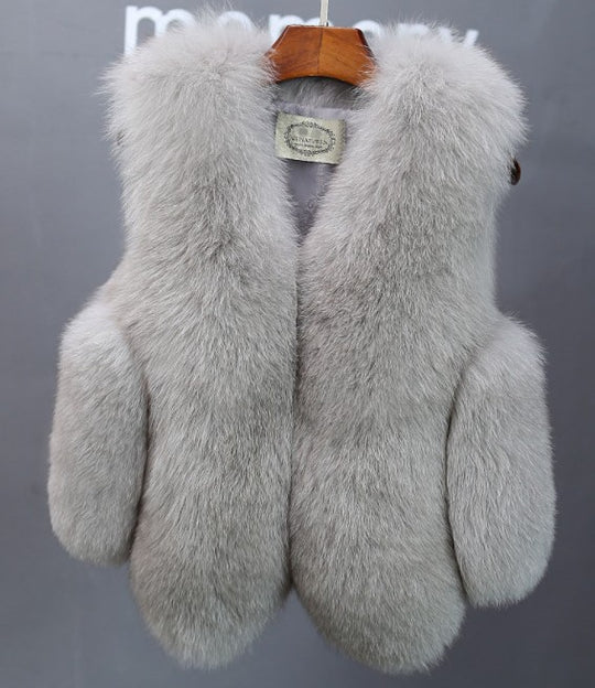 Damen elegante Fellweste R&B