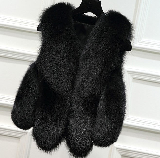 Damen elegante Fellweste R&B