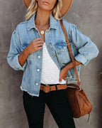 R&B | Vielseitiger Gewaschener Denim Mantel