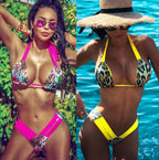 Damen Bikini-Set mit floralem Muster und trendigen Akzenten