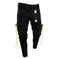 Herren trendige Cargo-Jeans mit praktischem Seitenreißverschluss und stylischen Ziernähten R&B