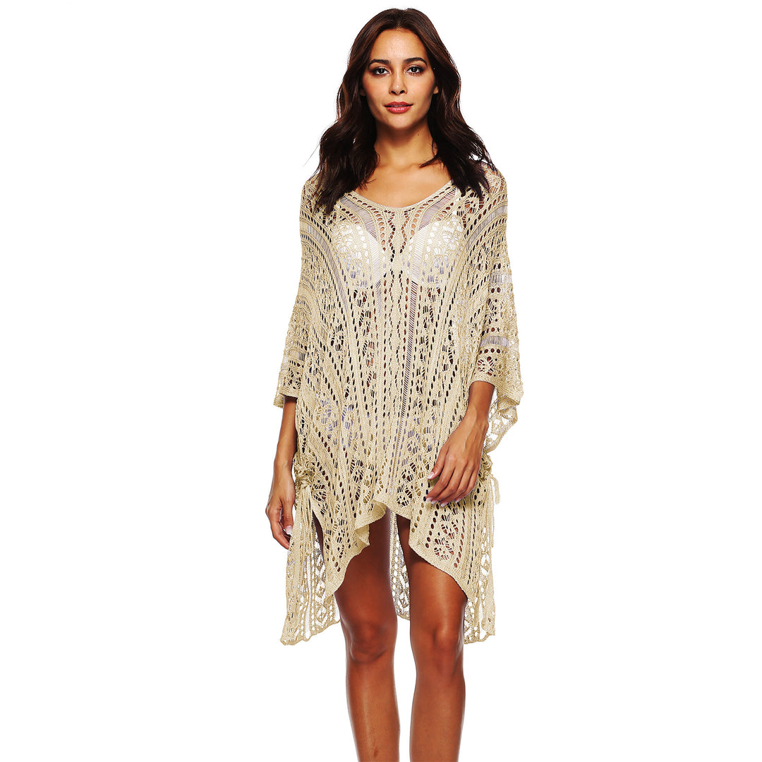 Damen Häkel-Strandtunika mit elegantem Schnitt und durchbrochenen Details R&B