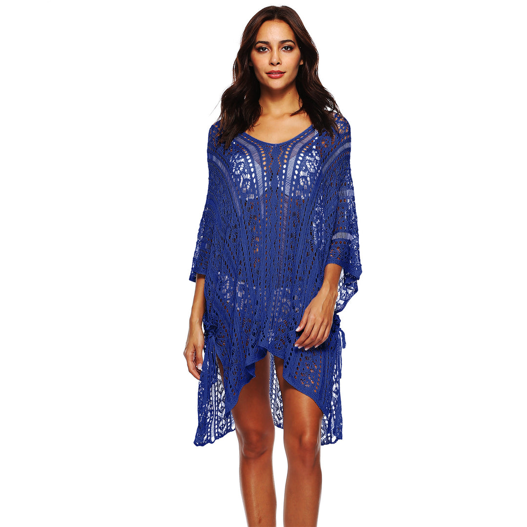 Damen Häkel-Strandtunika mit elegantem Schnitt und durchbrochenen Details R&B