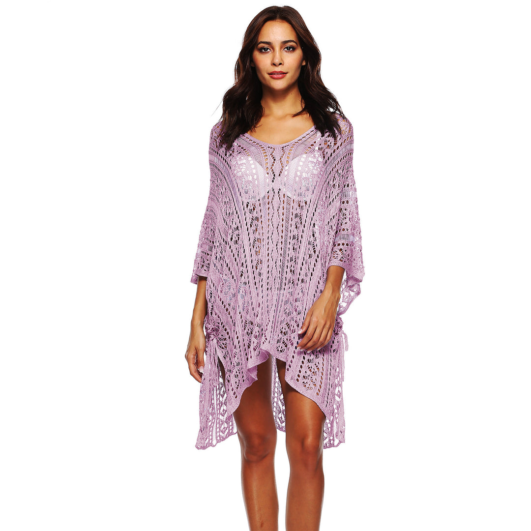 Damen Häkel-Strandtunika mit elegantem Schnitt und durchbrochenen Details R&B