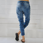 Damen Cargohose im lässigen Denim-Style mit Gummizug R&B
