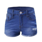 R&B | Zerrissene Quasten-Denim-Shorts