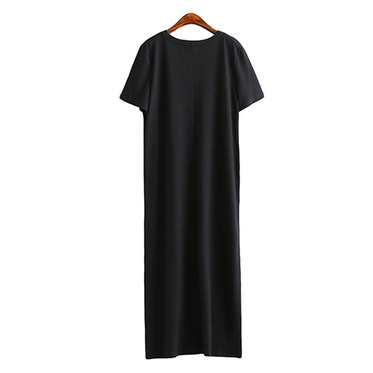 Damen Maxi-Kleid mit seitlichem Schlitz und geschmeidigem Schnitt R&B
