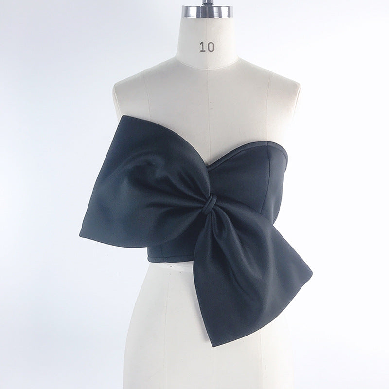 Damen Cropped Top mit dekorativem Schleifen-Design R&B