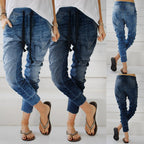 Damen Cargohose im lässigen Denim-Style mit Gummizug R&B