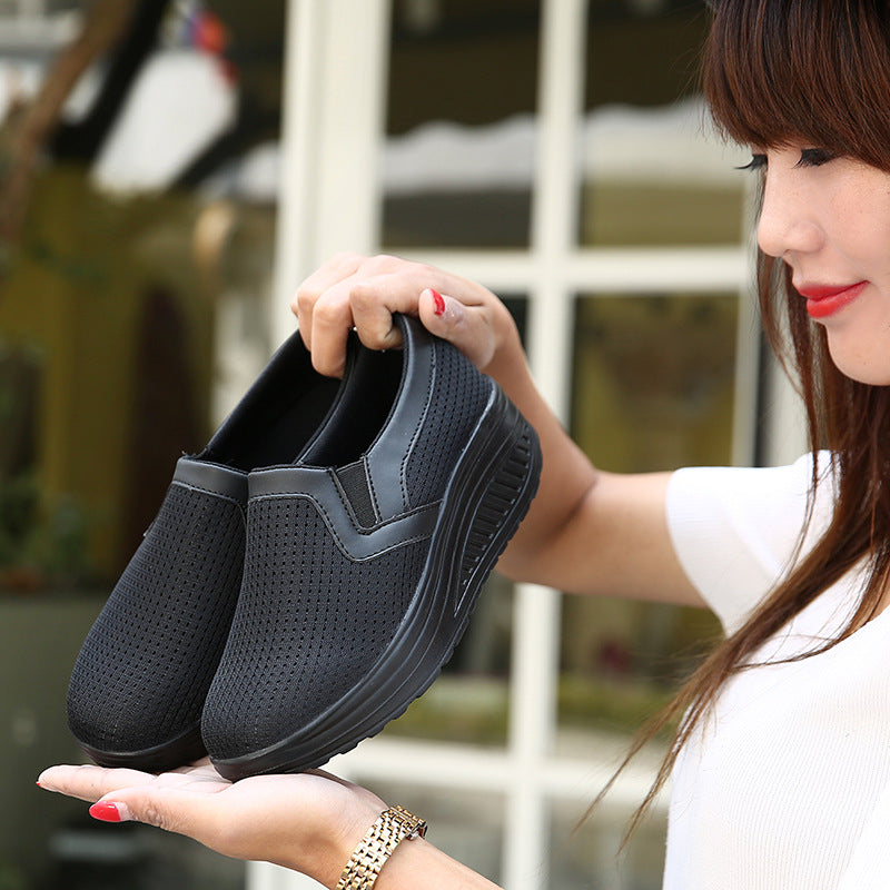 Damen nan komfortabler Schlupf-Sneaker aus luftiger Netzstruktur mit dämpfender Keilsohle R&B