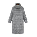 Damen Strickkleid mit hohem Kragen und lässigem Schnitt
