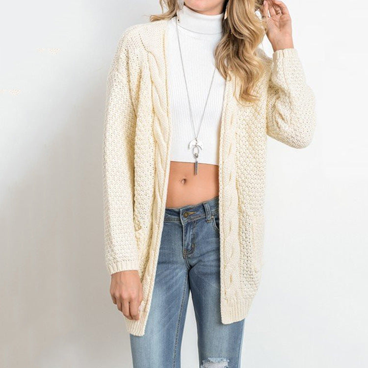 Damen Strickcardigan mit gemütlicher Oversized-Passform und Taschen R&B
