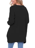Damen Luftiger Strickcardigan mit offenen Taschen und lässigem Schnitt