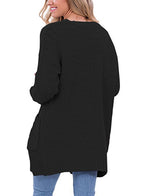 Damen Luftiger Strickcardigan mit offenen Taschen und lässigem Schnitt