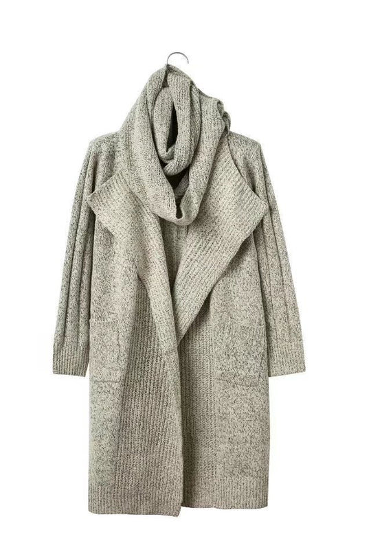 Damen Strickmantel mit oversized Schnitt und lässigen Taschen R&B