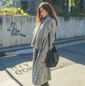 Damen Strickmantel mit oversized Schnitt und lässigen Taschen R&B
