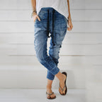 Damen Cargohose im lässigen Denim-Style mit Gummizug R&B