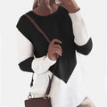 Damen modischer Strickpullover mit kreativem geometrischem Muster