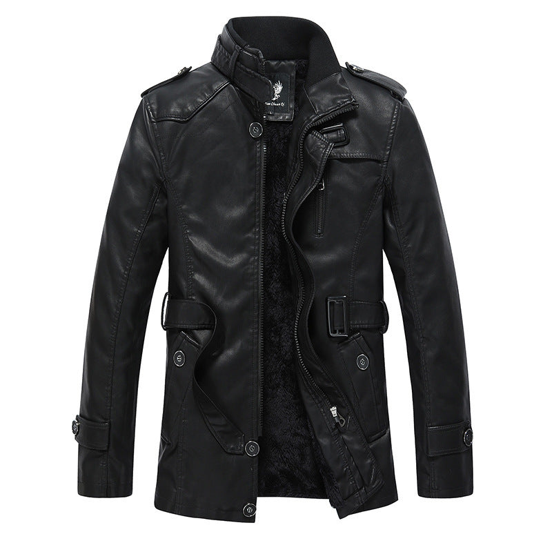 Herren Kunstlederjacke mit weichem Innenfutter R&B