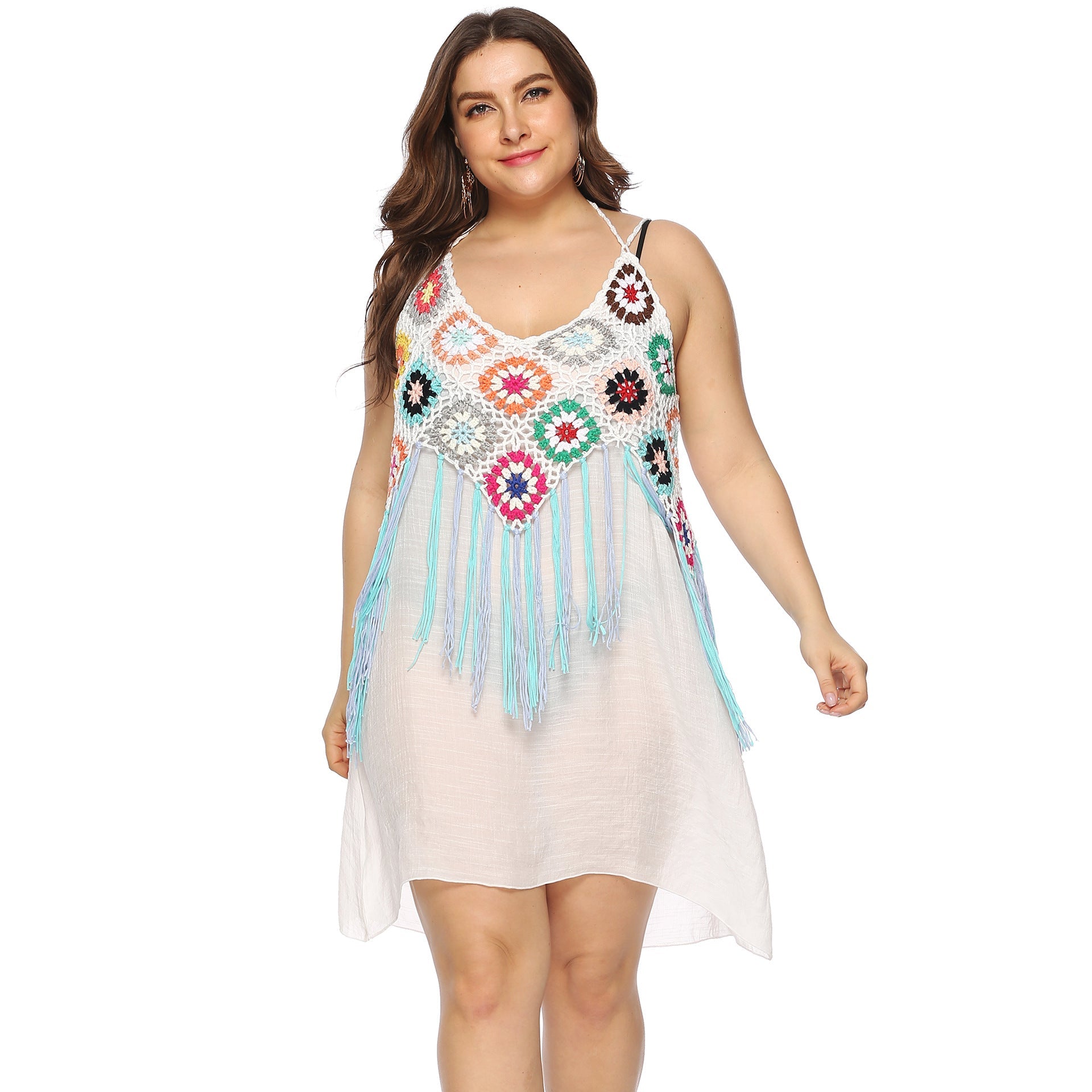 Damen Bohemian Chic Strandkleid R&B