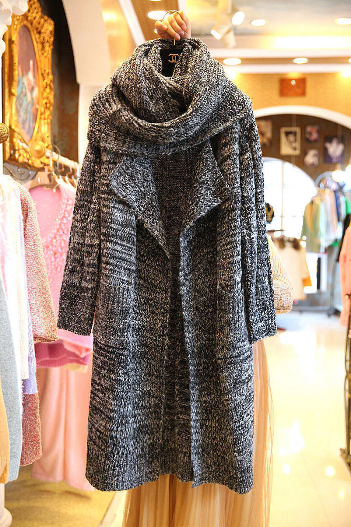 Damen Strickmantel mit oversized Schnitt und lässigen Taschen R&B