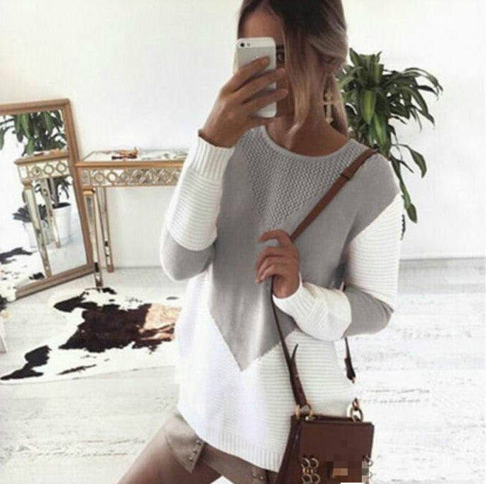 Damen Strickpullover mit strukturiertem Oberteil und modernem Schnitt