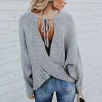 Damen Grobstrickpullover mit weitem Schnitt und modischem Design