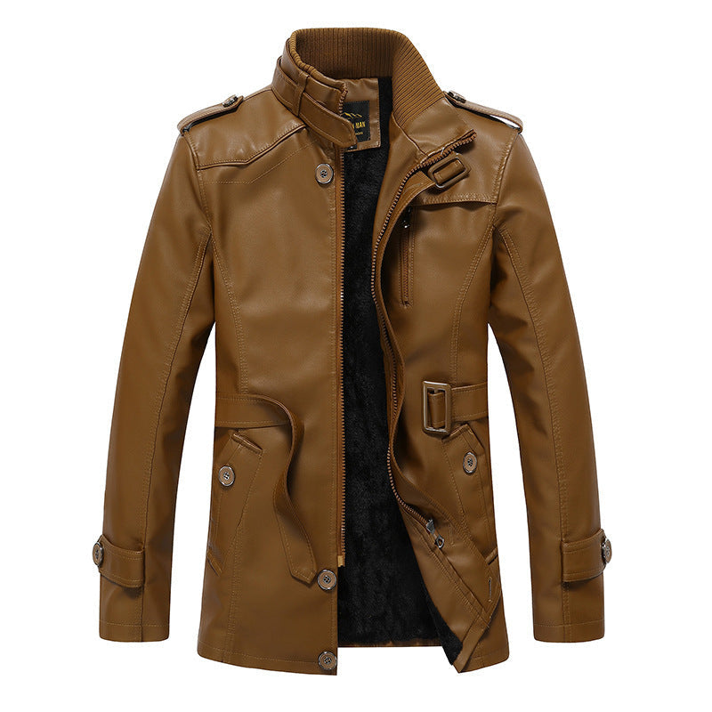 Herren Kunstlederjacke mit weichem Innenfutter R&B