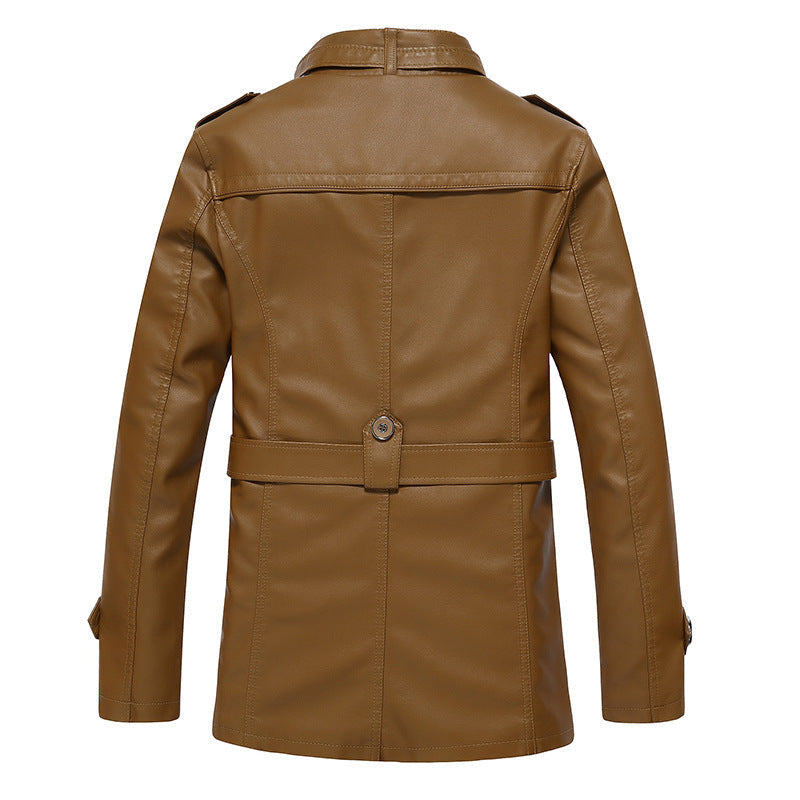 Herren Kunstlederjacke mit weichem Innenfutter R&B