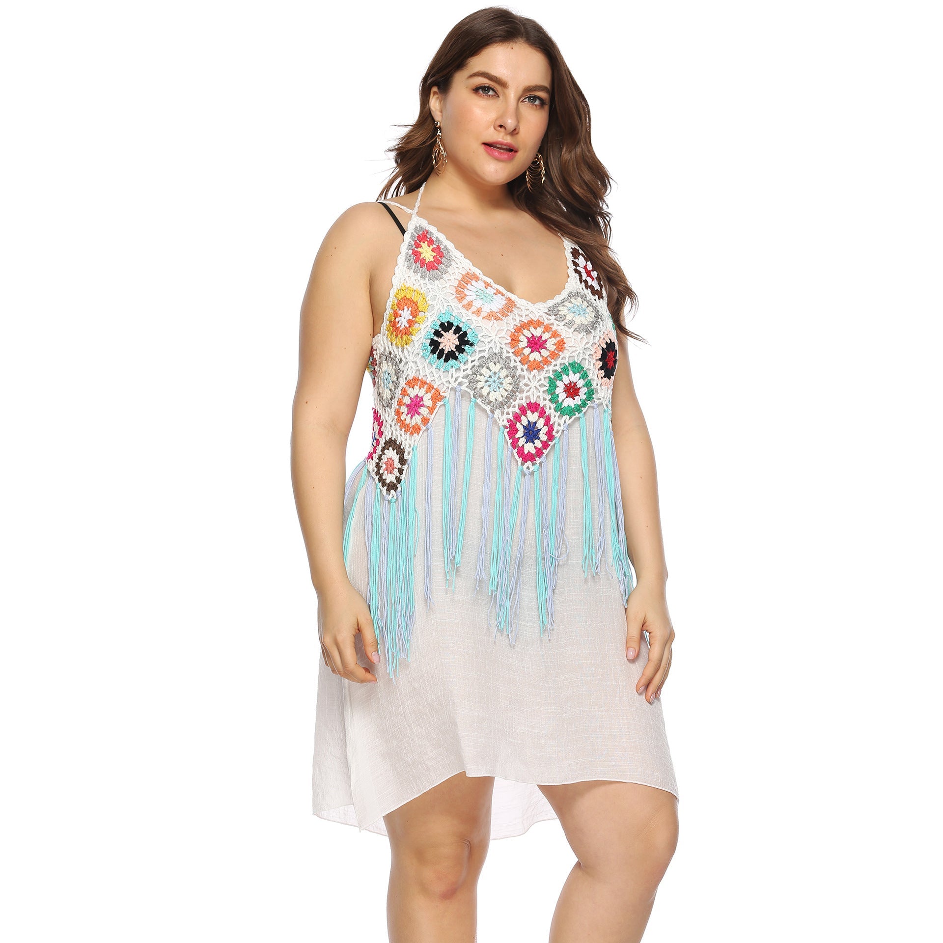 Damen Bohemian Chic Strandkleid R&B