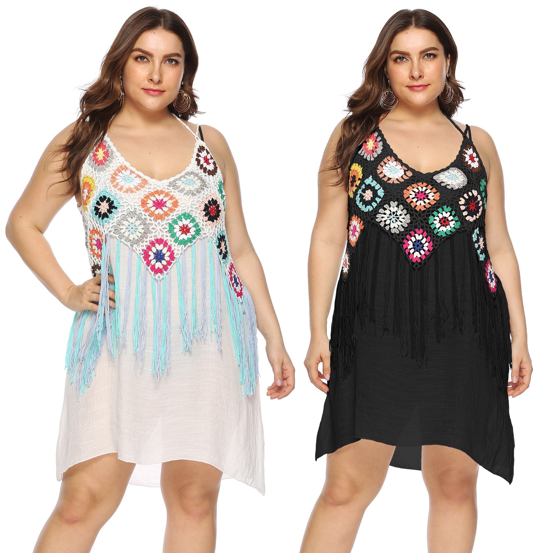 Damen Bohemian Chic Strandkleid R&B