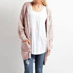 Damen Strickcardigan mit gemütlicher Oversized-Passform und Taschen