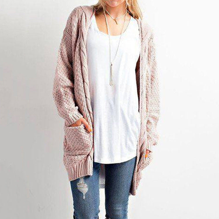 Damen Strickcardigan mit gemütlicher Oversized-Passform und Taschen