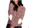 Damen Strickpullover mit Herz-Applikationen und lässiger Passform