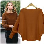 Damen Oversized Strickpullover mit off-shoulder Design und lässigem Schnitt