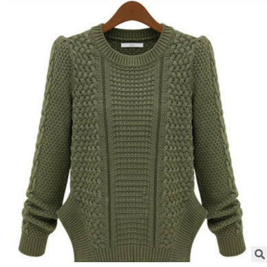 Damen Strickpullover mit strukturierter Oberfläche und seitlichen Taschen R&B