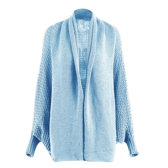 Damen Grobstrickjacke im lässigen Oversized-Stil mit tiefem Schnitt und voluminösen Ärmeln R&B