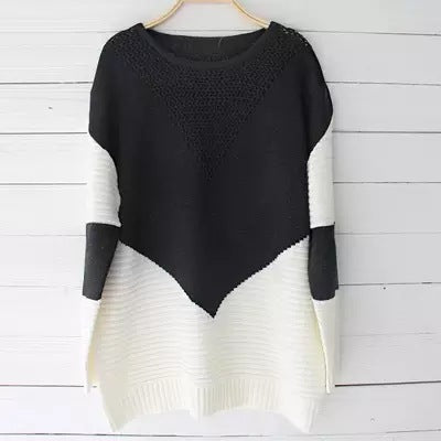 Damen Strickpullover mit strukturiertem Oberteil und modernem Schnitt R&B