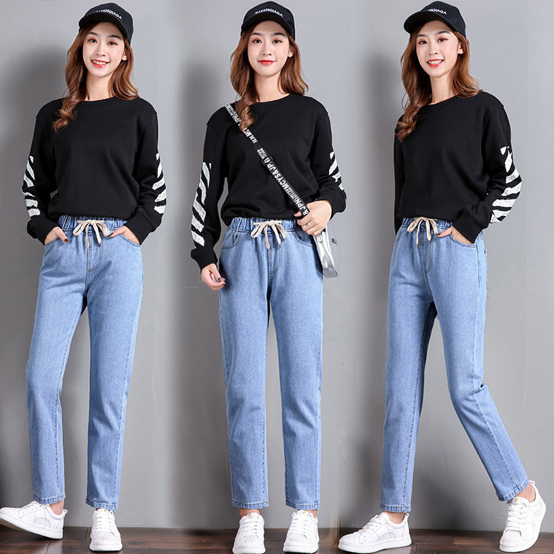 Damen Bequeme Jeans mit elastischem Bund und seitlichen Taschen R&B